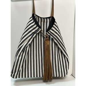 Noonday Collection, Stripped Tote W/Leather‎ Accents